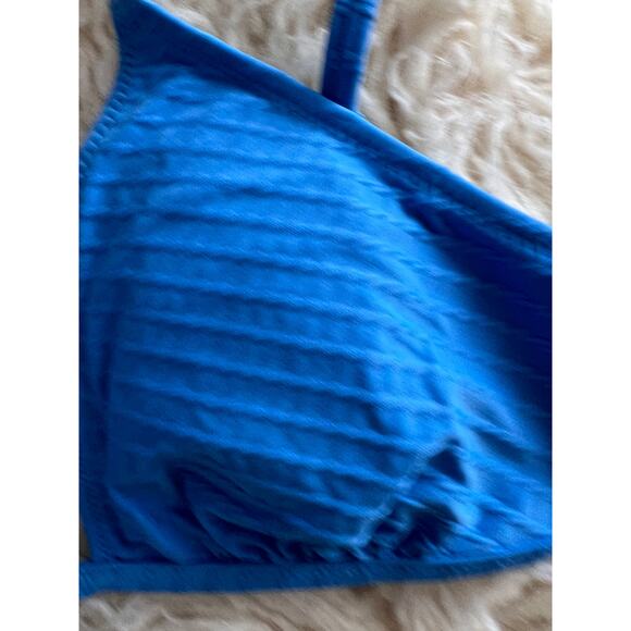 Aerie Hop Lun Blue Bikini Top Size S Built-Up Triangle Swimwear NWT - Picture 3 of 6